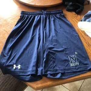 Navy Under Armour basketball shorts